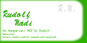 rudolf madi business card